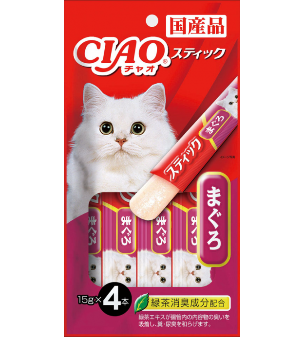 CIAO Stick Tuna Maguro In Jelly Cat Treats 15g 4pc pack